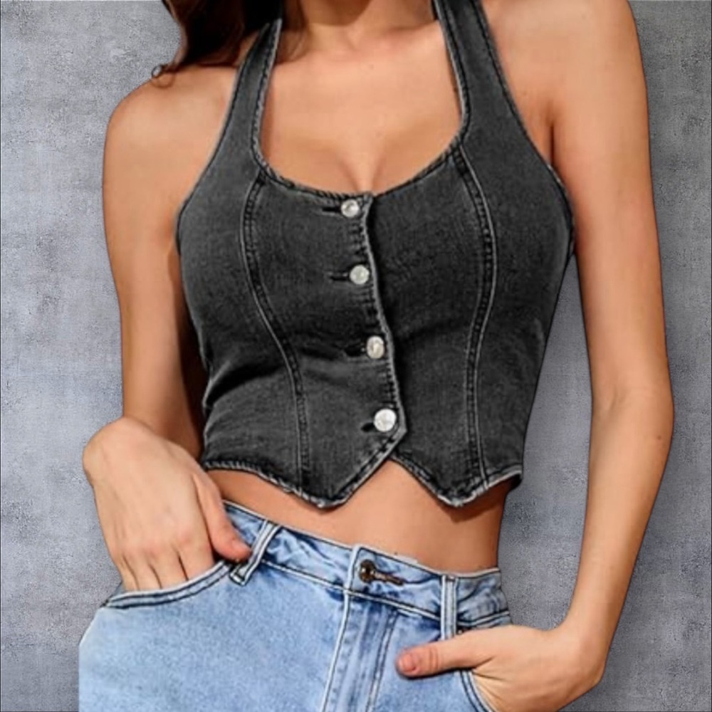 💙 Denim Dreams: ELLEVEN Jean Vest! 🌟